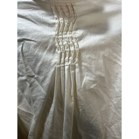 NEW Women's Collar Pintuck-Bib Button Blouse Medium - Picture 4 of 5